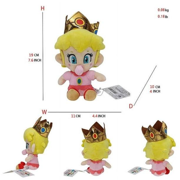Juguetes de peluche de princesa Peach Mario, muñecos de peluche Kawaii, muñecas de dibujos animados, regalo de cumpleaños y Navidad para niños, colección