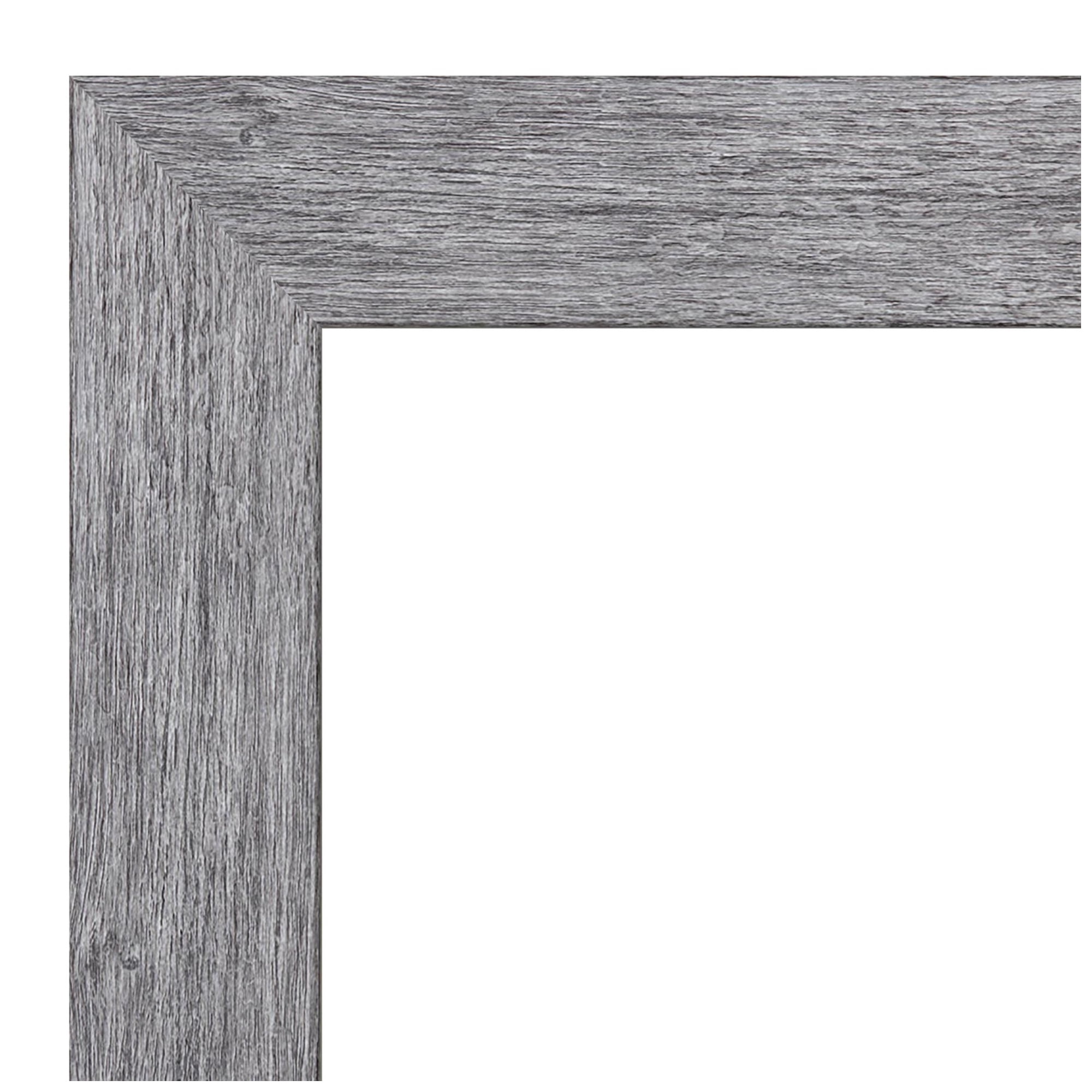 Amanti Art Natural Cork Board Framed Bark Rustic Grey Bulletin Board 33 in. x 25 in.