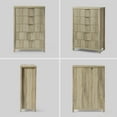 thumbnail image 7 of OAKHAM 5 Drawer Dresser, Fluted Vertical Chest of Drawers for Bedroom Living Room, Sunwashed Ash Oak, 7 of 7