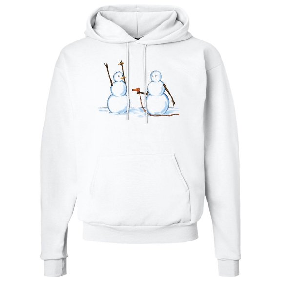 Inktastic Snowman Stickup with Hairdryer Adult Hoodie Sweatshirt