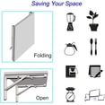 thumbnail image 5 of Pack de 2 estantes de almacenamiento para mesas de acero inoxidable tipo K pulido para montaje en pared de servicio lastradas con brazos de desenganche corto, 5 of 5