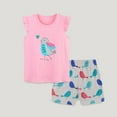 thumbnail image 4 of Hienoo Infant Girls Bird Print T-Shirt and Shorts Outfits Summer Clothes Set, Size 1-7, 4 of 6