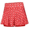 thumbnail image 2 of Girls Youth ZooZatz Scarlet Ohio State Buckeyes All-Over Print Bow Team Logo Skort, 2 of 3