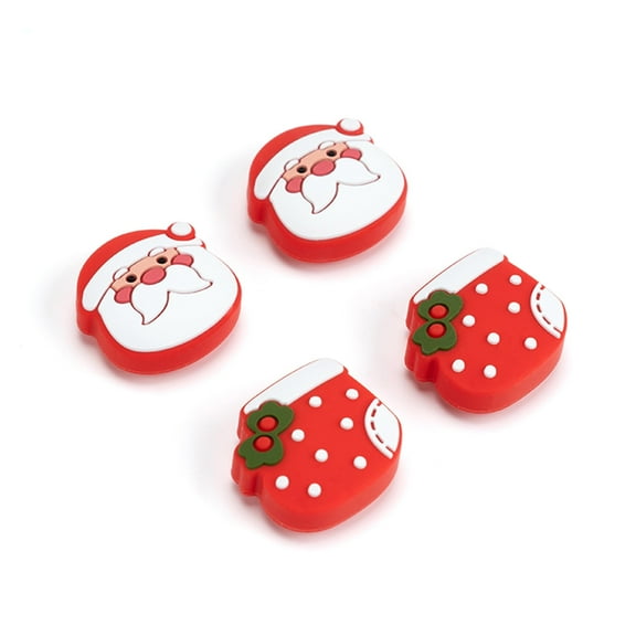 GeekShare Christmas Thumb Grip Caps Thumbstick Cover Soft Silicone Joystick Caps for Nintendo Switch/OLED Switch Lite 4PCS