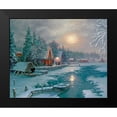 thumbnail image 2 of Strubel, Klaus 24x20 Black Modern Framed Museum Art Print Titled - Winter Night On The Lake, 2 of 5