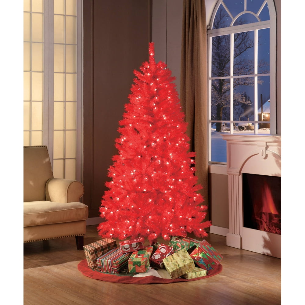 Holiday Time 6' Red Christmas Tree