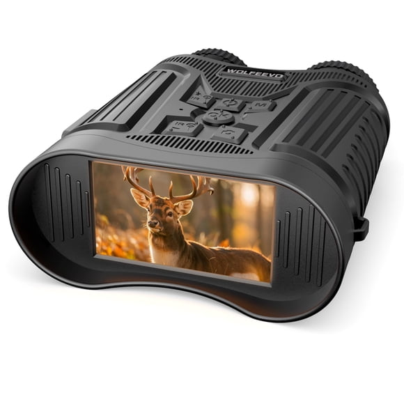 Night Vision Goggles, 4K HD Night Vision Binoculars with 7X Digital Zoom, 3'' HD Screen & Rechargeable Battery for Camping & Security, with 32GB TF C