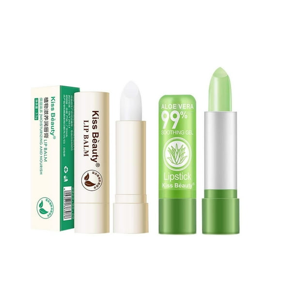 Bálsamo labial HUOGUO Aloe Vera Anti-Secante Hidratante Resistente al Agua