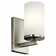 45495NI-Kichler Lighting-Crosby - 1 light Wall Bracket - with Contemporary inspirations - 9.25 inches tall by 4.5 inches wide-Brushed Nickel Finish