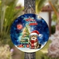 thumbnail image 4 of Merry Christmas and Happy New Year Santa Exotic Shorthair Holiday Xmas Winter 2025 Round Wood Sign Cat Lover Kitten Owner Gifts Hanging Wall Home Decor - 00024, 4 of 5