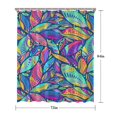 thumbnail image 5 of Blue Pioneer Flower and Leaf Pattern Shower Curtain 72"x84" ,Bathroom Decorative Shower Curtains Set with 12 Hooks,Modern Waterproof Washable Shower Curtain, 5 of 6