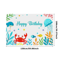 thumbnail image 3 of Under the Sea Themed Happy Birthday Background Banner Party Decoration Supplies Photography Props Birthday Party Backdrop Decorations for Kids Celebration Event Photo Booth Setup, 3 of 7