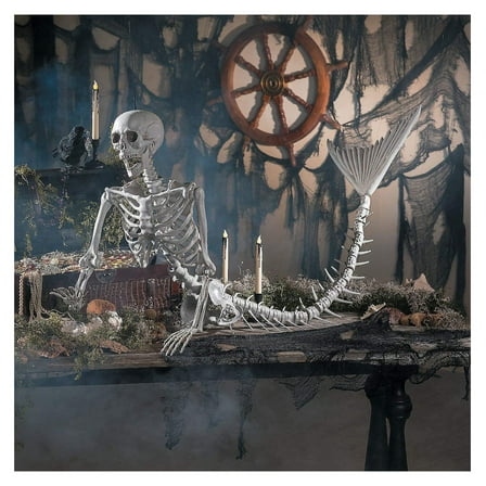 73", 6 Ft, Life Size Original Skeleton decor Decoration, Plastic, Posable, Outdoor and Indoor Use, and Mystical Decor