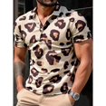 thumbnail image 1 of 3D Printed Short Sleeve, Buttons Men's POLO Shirt Color Figure Men's Spring And Summer Street Laps T-Shirt, 1 of 3
