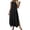 Black, variant on Women's Solid Color Sleeveless Maxi Dress, Round Hem Side Slit Casual Beach Dress with Pockets, Ankle Length Swim Cover Up Dress for Vacation and Daily Wear Black XXL