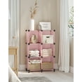 SONGMICS DIY 6 Cube Storage Organizer Cube Bookshelf Pink