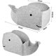 thumbnail image 2 of 1 Piece Felt Basket Storage Box Felt Storage Box Whale Shape Foldable Felt Bag Large Felt Basket for Kids Organize Office Products, Books, Clothes, To, 2 of 5