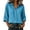 Blue-TOPS, variant on Invelree Womens Cotton Linen 3/4 Sleeve Shirts Button Down Casual Solid Color Blouses Summer Loose Fit Daily Wear Tops Gray M