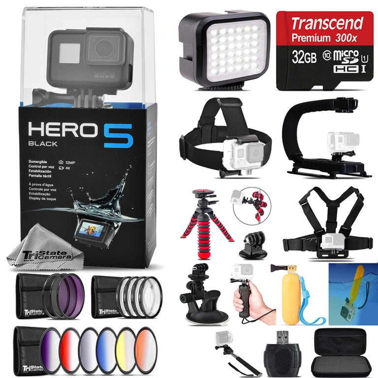 GoPro Hero5 Black 4K Ultra HD Camera + 13PC Filter Kit Set & More 