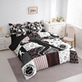 thumbnail image 2 of Erosebridal Baseball Gamer Bedding Comforter Set 7-Piece for Boys,Kids Teens Sport Theme Plaid King Bedding Sets,Black Reversible,Luxury Bedroom Decor, 2 of 6