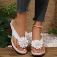 thumbnail image 5 of Eltusu Women Slide Sandals, Slip On Block Heel Open Toe Fashion Ladies Shoes White Size 6, 5 of 9