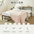 thumbnail image 4 of Mellow HYLLE Metal & Wood Platform Bed Frame with Low Headboard Shelf, Full, 4 of 12