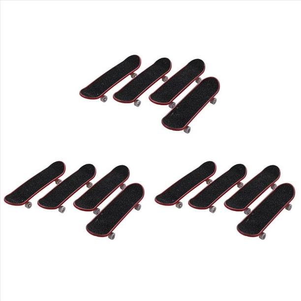 12 Piezas Mini Diapasones Profesionales / Patineta con Dedos, Superficie Mate ÚNica (Patrones y Colores Aleatorios)