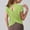 Green, variant on Womens Open Back Workout Top Wrap Cross Back Athletic T Shirts Oversized Short Sleeve Backless Yoga Tee Shirt