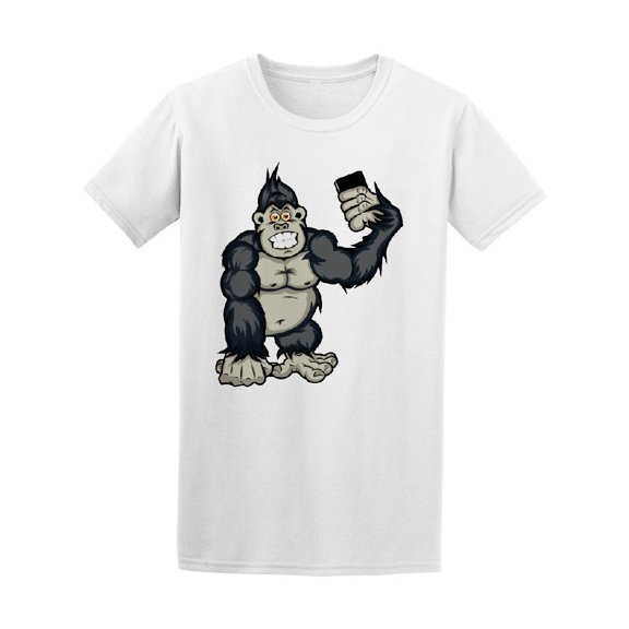 Gorilla And Mobile Phone Tee Men's -Image by Shutterstock