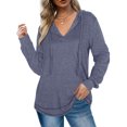 thumbnail image 2 of ADREAMLY Women's Hoodie Long Sleeve Pullover Hooded Sweatshirt with Pocket, 2 of 8