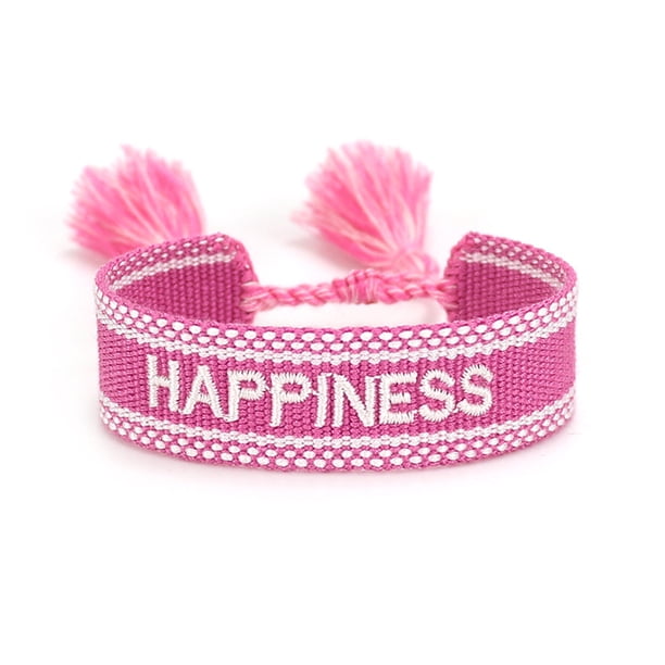Cuerda ajustable Methold de poliéster para pulseras de amistad Manguera rosa brillante