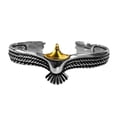 thumbnail image 1 of Fiudx Pulsera de Plumas, Brazalete Ajustable Galvanizado, Elegante Pulsera Desgastada, Accesorio de Moda para Regalar, Ideal para Amigos y Amantes. Precios Inmejorables Incluidos., 1 of 2