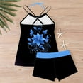 thumbnail image 6 of qucoqpe Womens Two-piece Modest Bathing Suit Summer Fashion Casual Floral Print Tankini Swimsuits with Shorts, 6 of 7
