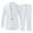 White, variant on LEKDFST Men's 2 Piece Suits Classic Fit One Button Dress Suits Tuxedo Jacket Blazer for Wedding Business Dinner Prom Black L