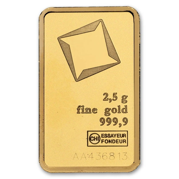 2.5 gram Gold Bar - Random Design