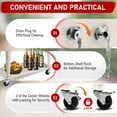 thumbnail image 4 of UBesGoo  80 Quart Rolling Keeping Your Drinks Chilled on Any Outdoor Adventure,Cooler Cart on Wheels, Red &White, 4 of 8