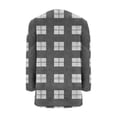 thumbnail image 5 of Ltctricy Women's Fluffy Oversized Sweatshirts Fuzzy Fleece Long Sleeve Crewneck Plaid Pullover Sweater Tops Plush Tunic Sweatshirts(Gray,Medium), 5 of 5