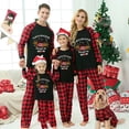 thumbnail image 2 of Pijama familiar navideño a juego Conjunto de pijama largo negro de perro salchicha a través de la nieve, 2 of 3