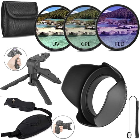 58MM Lens Filter and Accessory Starter Kit for Canon and Nikon Lenses with 58mm Filter Size