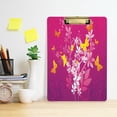 thumbnail image 6 of FMSHPON Butterfly Flower Clipboard Hardboard Wood Nursing Clip Board and Pull for Standard A4 Letter 13x9 inches, 6 of 7