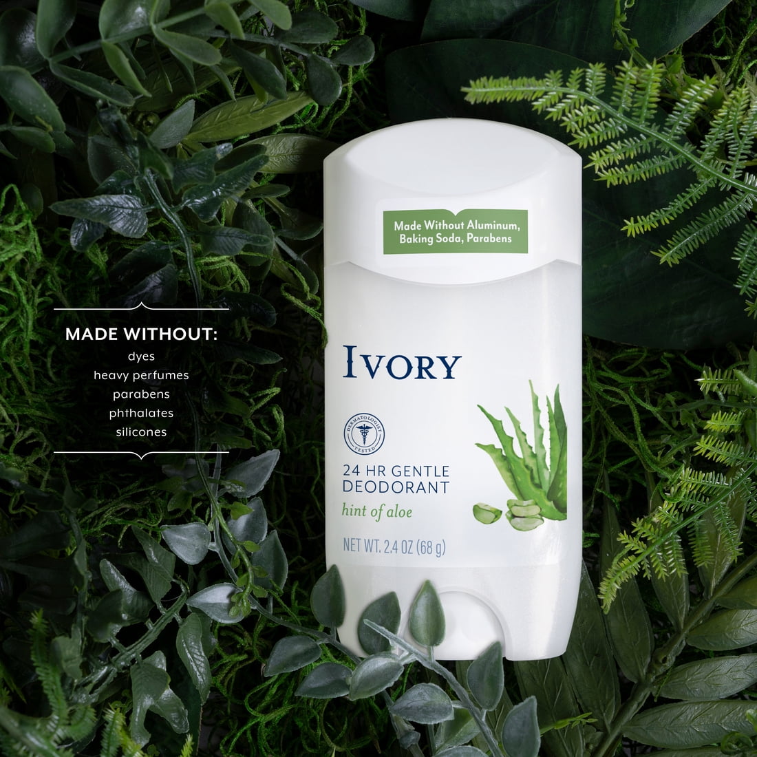 (3 pack) Ivory Gentle Deodorant, Hint of Aloe, 2.4oz ( 3 Count )