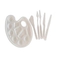 thumbnail image 4 of simhoa 6Pcs Painting Mixing Tray Palette PP Knife Set Different Shapes Professional Art, 4 of 8