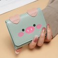 thumbnail image 3 of Cartoon Kawai Pig Pattern Mini Wallet, Clutch Trifold Coin Purse, Versatile Women's Credit Card Purse, 3 of 6