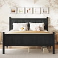 thumbnail image 2 of MODERNLUXE Full Size Platform Bed with Headboard & Footboard,Solid Wood Bed Frame with Under Bed Storage for Teens Adults Guests, Easy Assembly,Black, 2 of 8