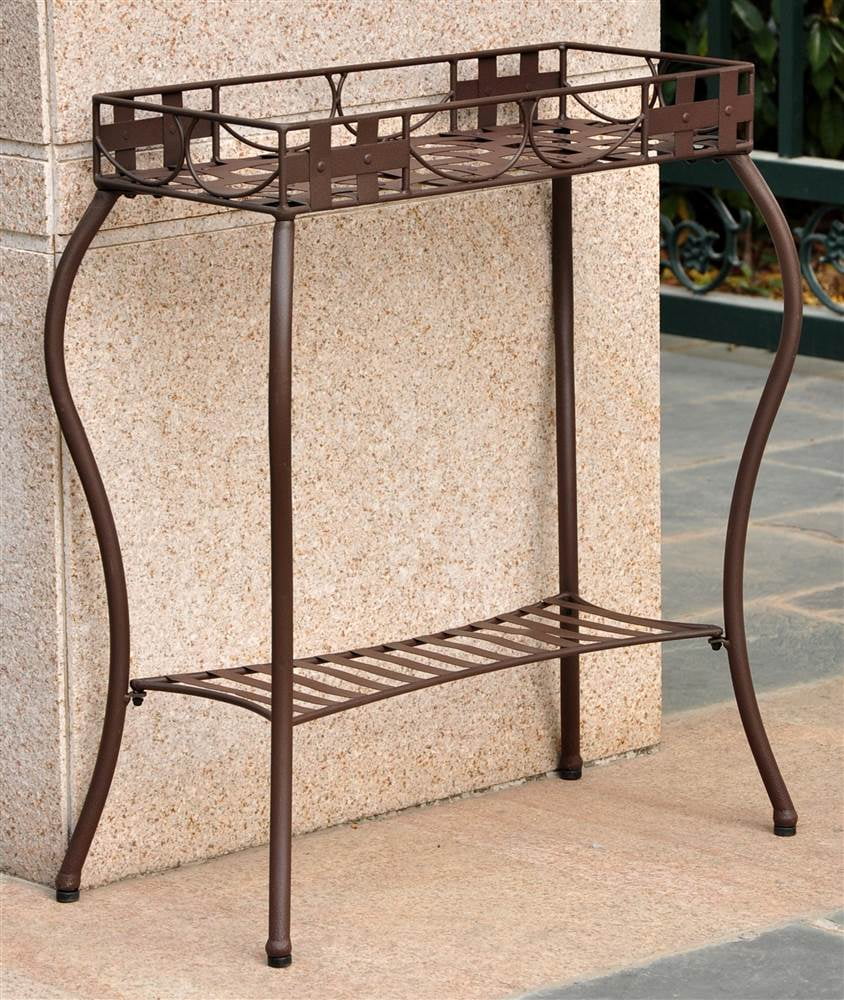 Iron 2Tier Rectangular Patio Plant Stand