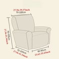 thumbnail image 4 of AIGIA Floral Printed Recliner Cover with Pockets Single Reclining Slipcover 4-Pieces Recliner Armchair Cover with Elastic Bottom, 4 of 8