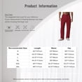 thumbnail image 5 of inlzdz Pantalon de Danse Latine pour Hommes, Boucle Réglable, Ceinturé, Moderne, pour Rumba Bourgogne P, 5 of 5