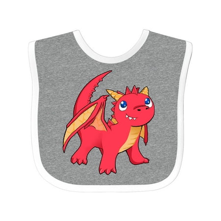 

Inktastic Cute Baby Red Dragon Gift Baby Boy or Baby Girl Bib