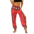 thumbnail image 2 of Defitshape Women's Boho Harem Pants Smocked Waist Yoga Hippie Palazzo Summer Beach Pants Pattern6 One Size, 2 of 4