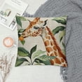 thumbnail image 2 of Awypu  Jungle Animals Throw Pillow Covers Lion Giraffe Sloth Toucan Tropical Outdoor Decorative Pillows Cushion Cases for Couch Sofa Bed Home Decor 24x24in, 2 of 5